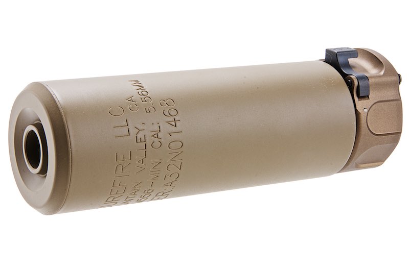 Angry Gun Socom556 Mini Dummy Silencer with Flash Hider (14mm CCW, FDE) - 2026 Edition