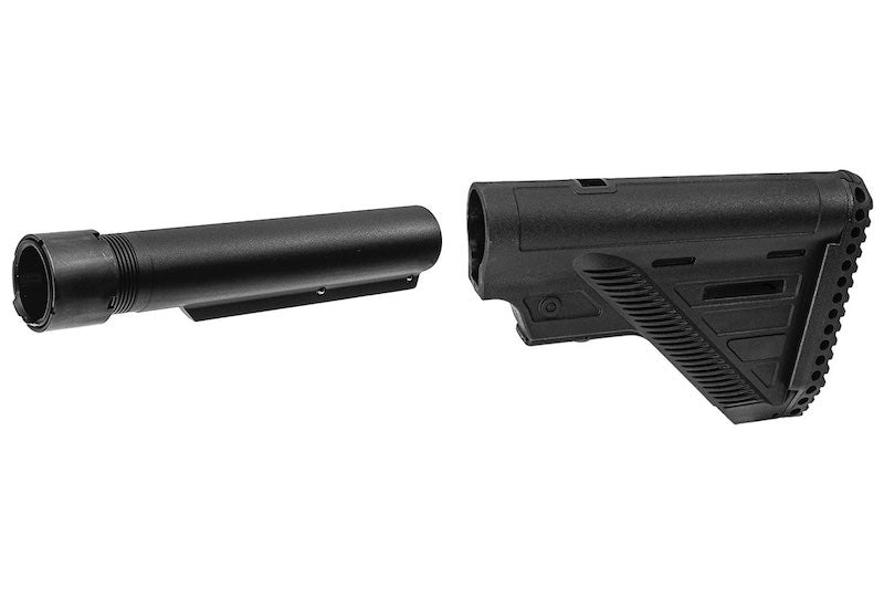 Guns Modify VFC HK416 GBB A5 Style Slim Stock with A5 Style One Piece Buffer Tube Set (CNC, BK)