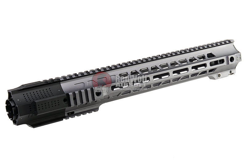 G&P Long Railed Handguard with SAI QD System for Tokyo Marui M4 / M16 AEG/ GBB Rifle - Gray