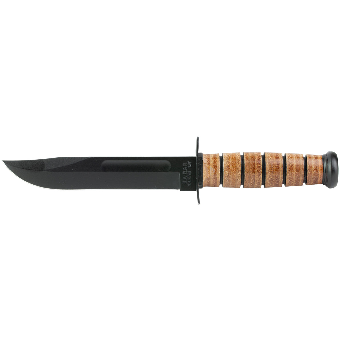 KA-BAR USMC Fighting Knife, 7" Fixed Blade, Leather Sheath