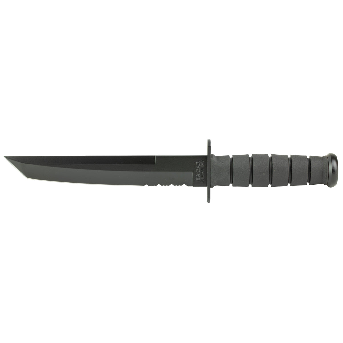 KA-BAR Tanto 8" Fixed Blade Knife, Combo Edge (Color: Black)