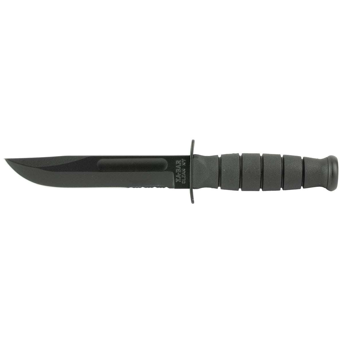 KA-BAR Short 5.25" Fixed Blade Knife, Combo Edge (Color: Black)