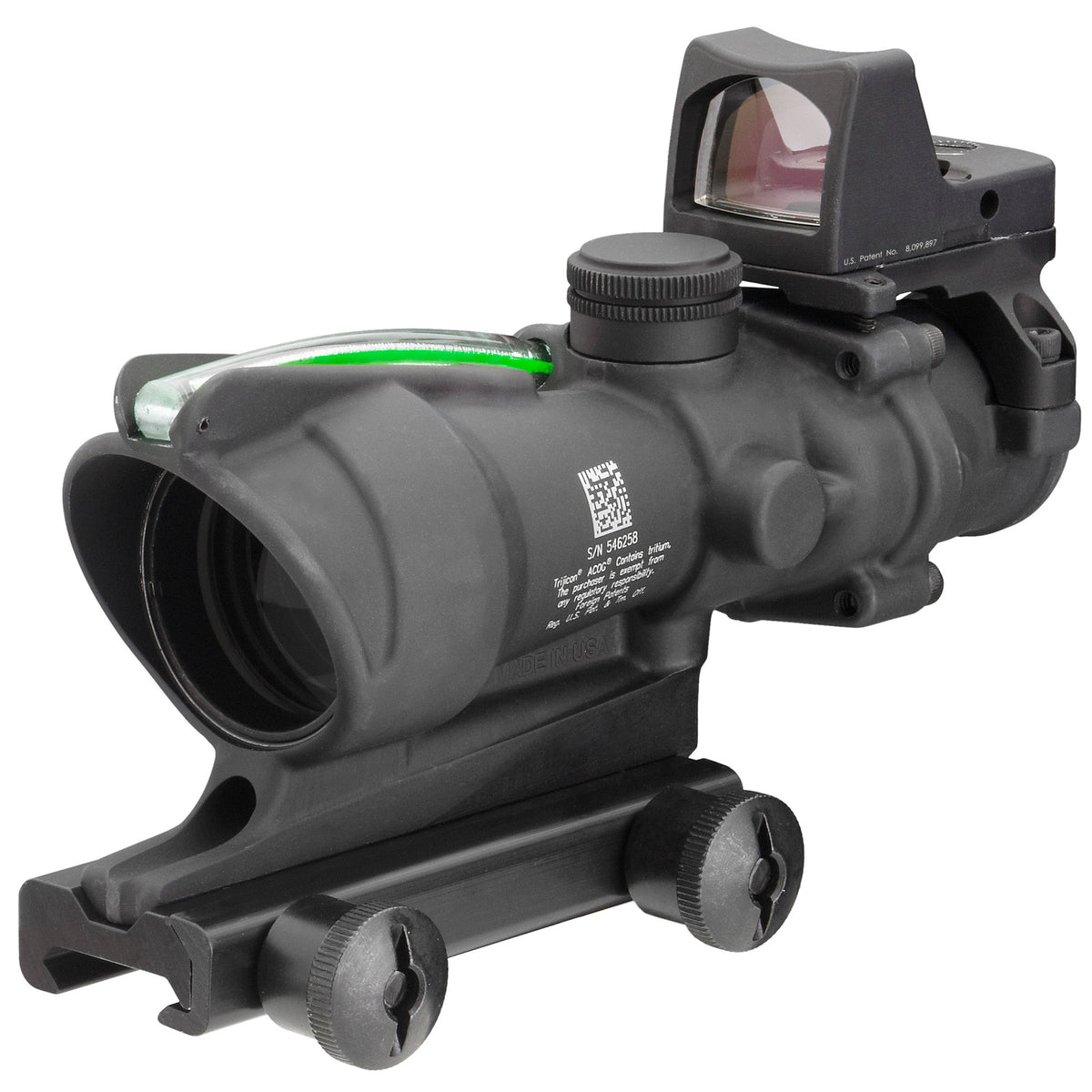 Trijicon ACOG TA31 4x32, Green Chevron .223, w/ 3.25 MOA RMR Type 2