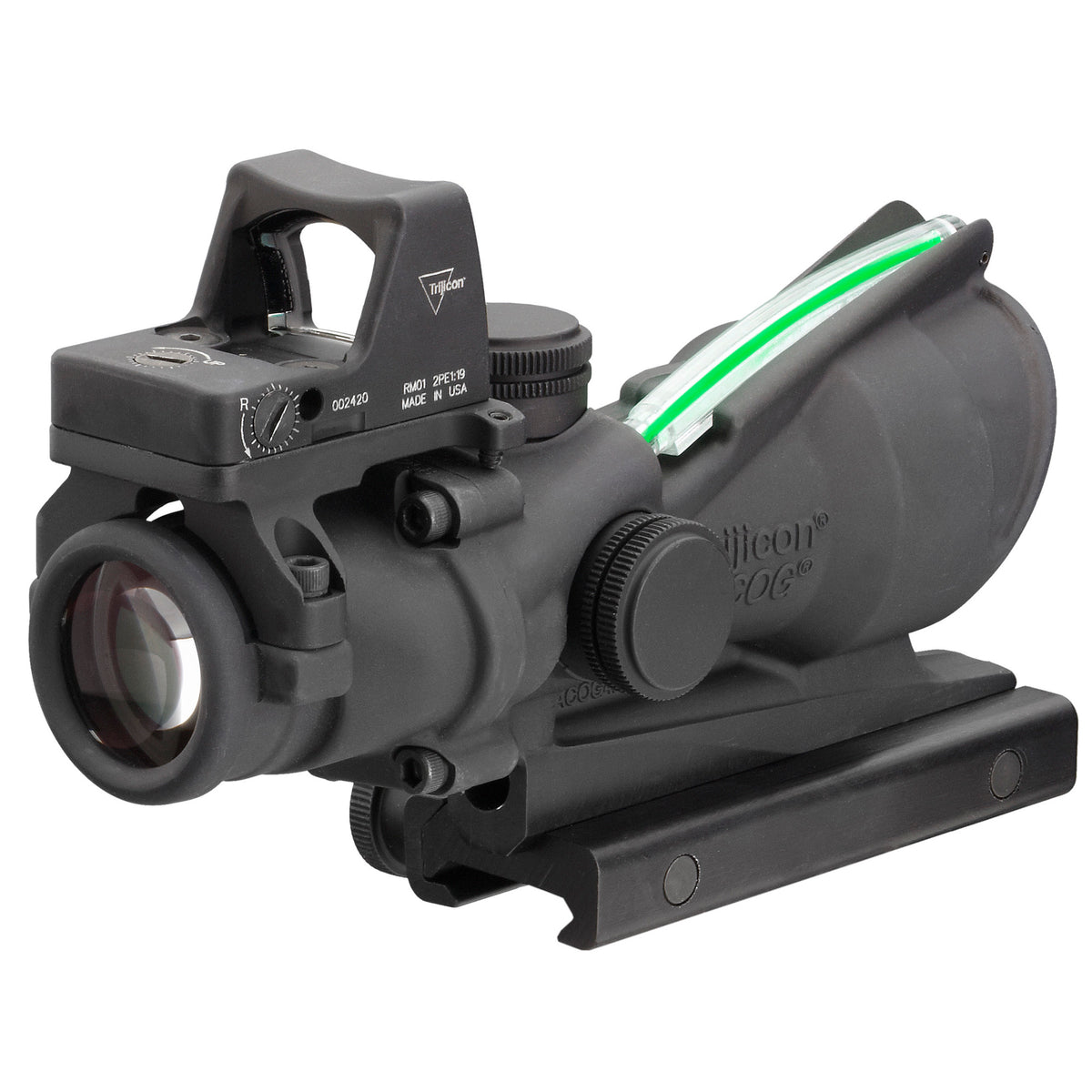 Trijicon ACOG TA31 4x32, Green Chevron .223, w/ 3.25 MOA RMR Type 2