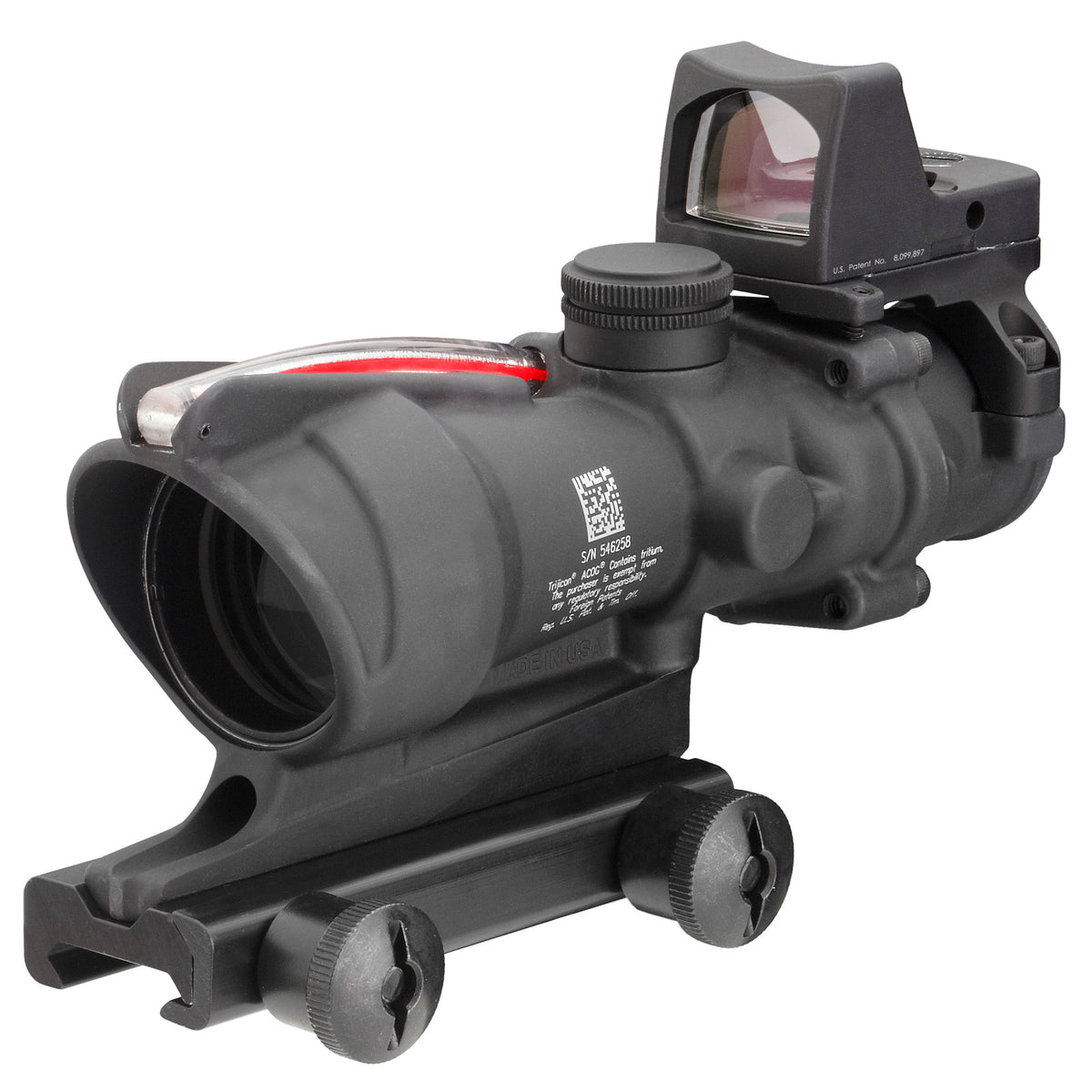 Trijicon ACOG TA31 4x32, Red Chevron .223, w/ 3.25 MOA RMR Type 2, Colt Knob Mount