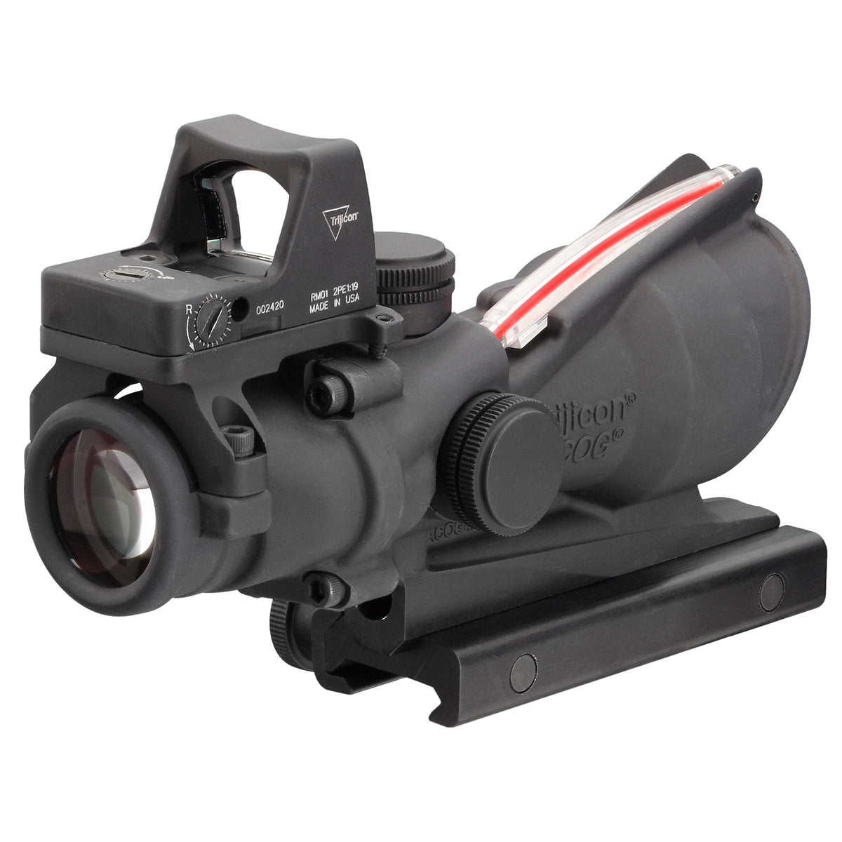 Trijicon ACOG TA31 4x32, Red Chevron .223, w/ 3.25 MOA RMR Type 2, Colt Knob Mount