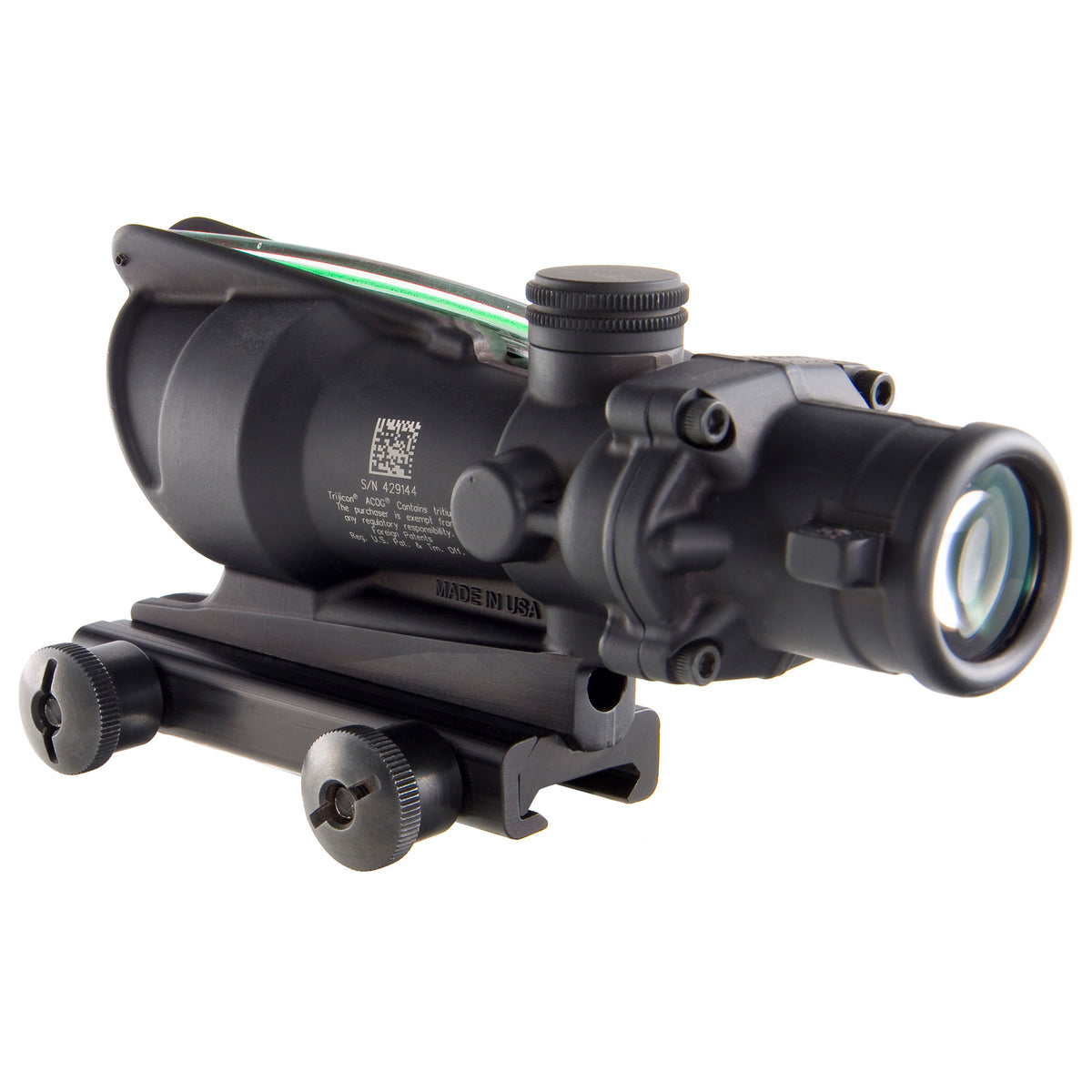 Trijicon ACOG TA31F 4x32, Green Chevron .223, TA51 Mount