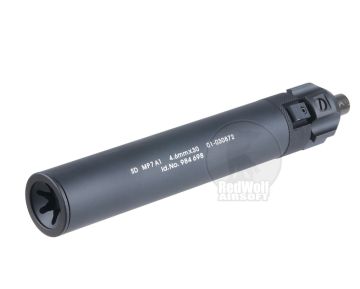 Angry Gun KWA MP7 GBB Airsoft Power Up Suppressor -Black