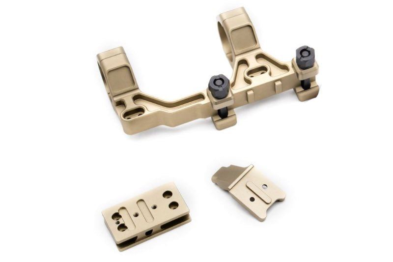 Airsoft Artisan BO Style 30mm Modular Scope Mount for Milspec 1913 Rail System (T1 / T2 Adapter, DE)