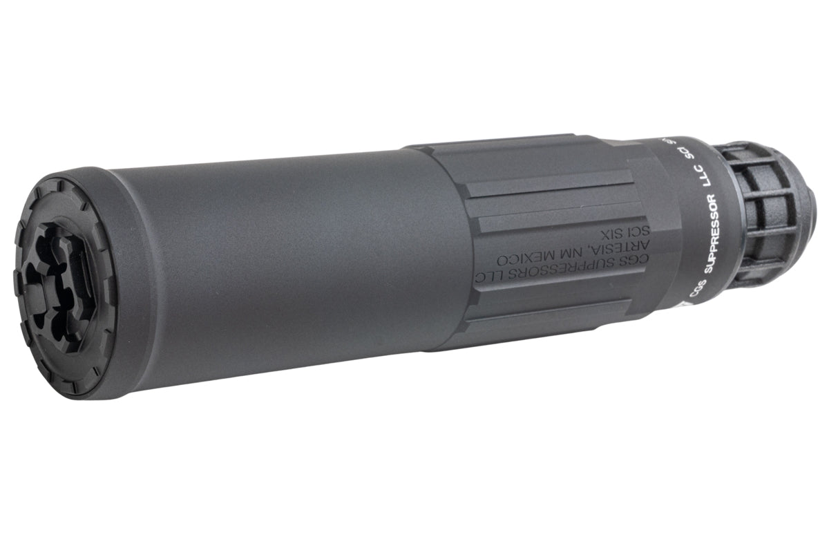 Airsoft Artisan SGI-6 Style Dummy Suppressor with PIG Flash Hider - BK (For 14mm CCW)