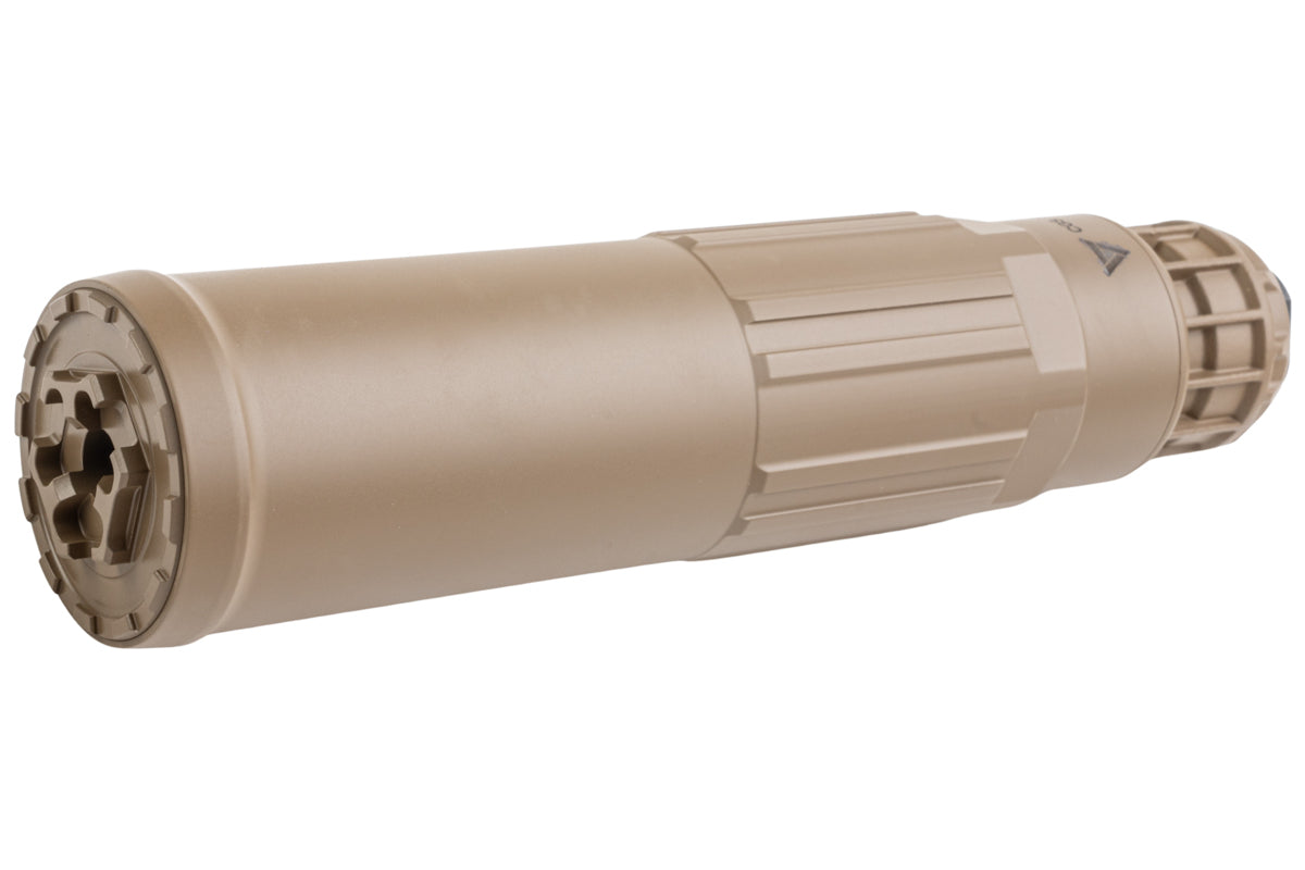 Airsoft Artisan SGI-6 Style Dummy Suppressor with PIG Flash Hider - DE (For 14mm CCW)