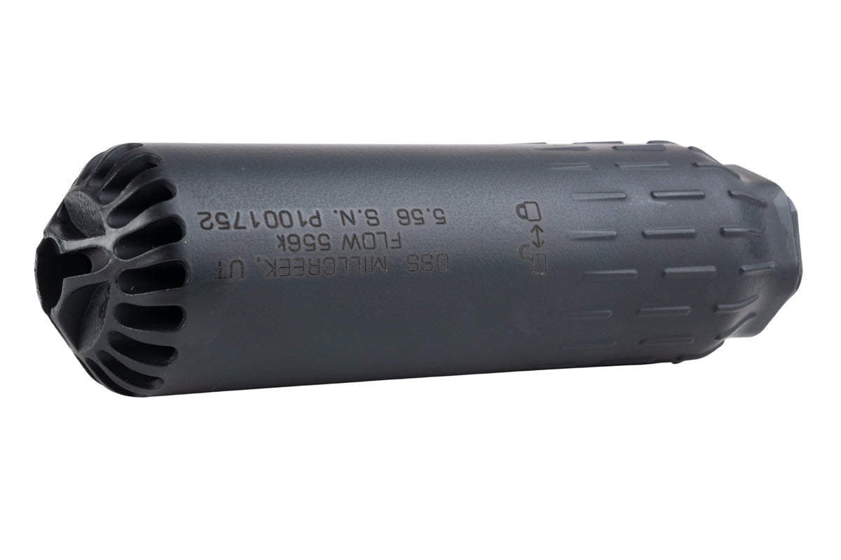 Angry Gun 3D Printed Flow 556K Dummy Suppressor (Cerakote Black) w/ Tornado Flash Hider (14mm CCW)