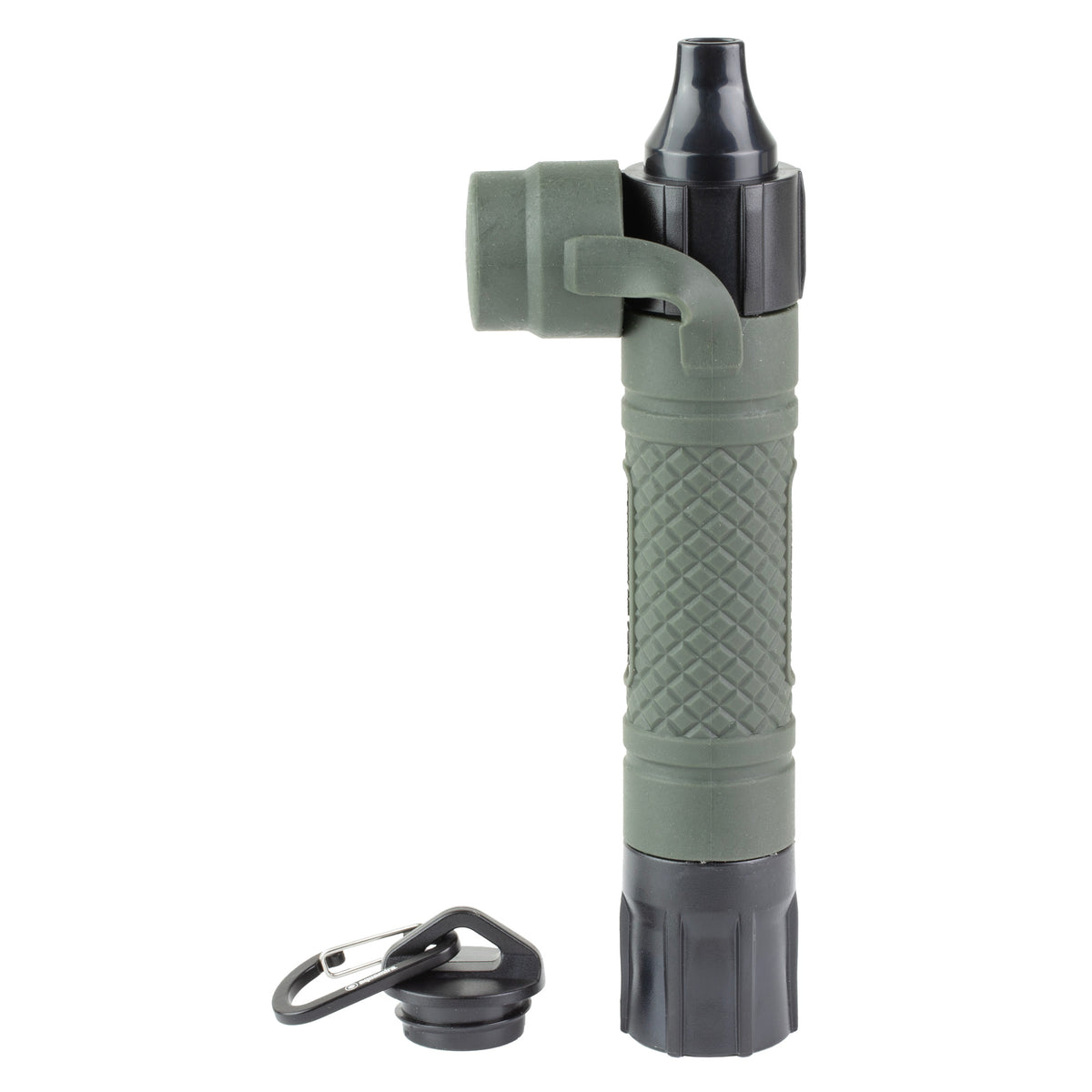 Aquamira Survival Straw Emergency Water Filter (Color: Olive Drab)