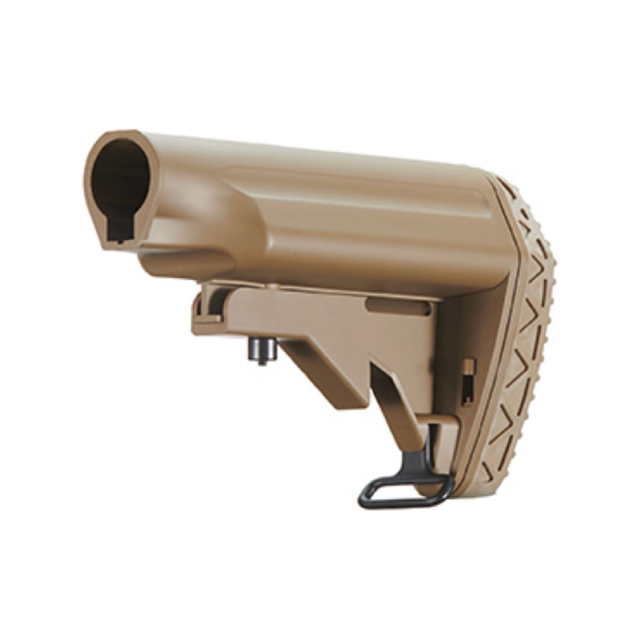 416 Style DMR Rifle Stock (TAN) With Full Metal Buffer Tube