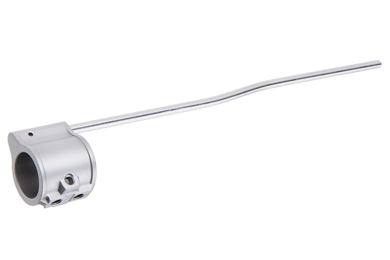 Guns Modify M4 GBBR Gas Block (Stainless Steel) with Length Tube - Silver