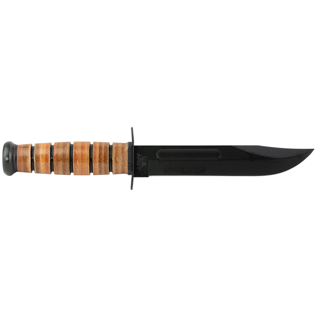 KA-BAR U.S. Army Fighting Knife, 7" Fixed Blade, Leather Sheath