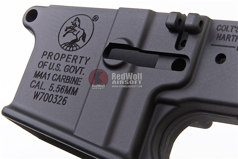 GHK M4 V2 / V3 GBB Airsoft Lower Receiver (Colt Licensed, Cerakote) Original Part # M4-19-COLT