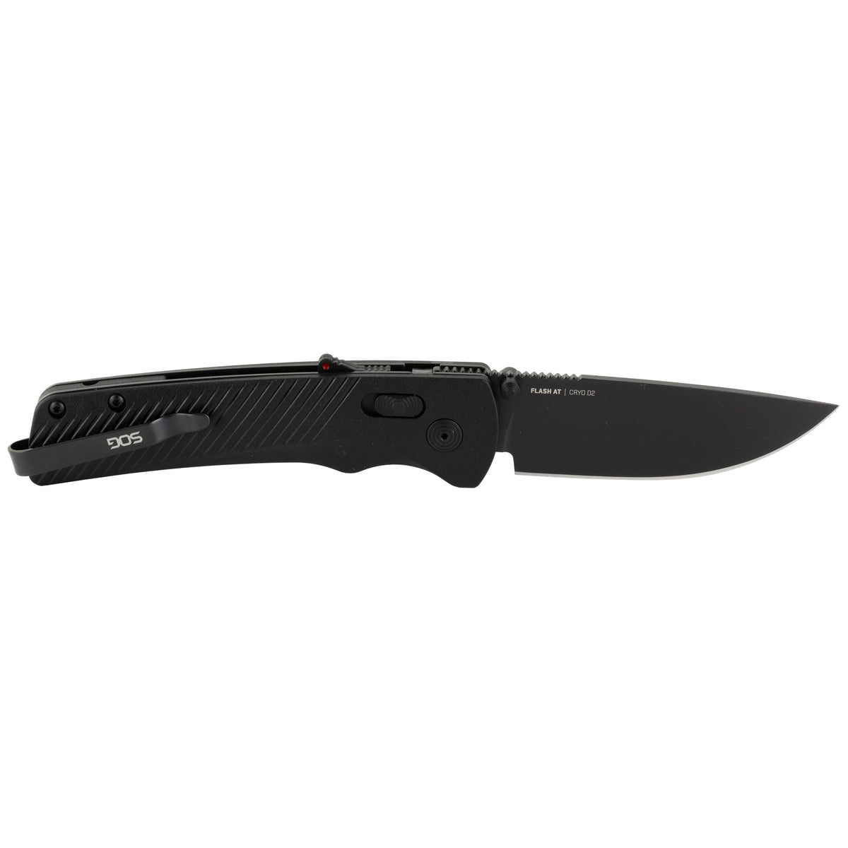 SOG Flash AT 3.45" Folding Knife, D2 Steel (Color: Black)