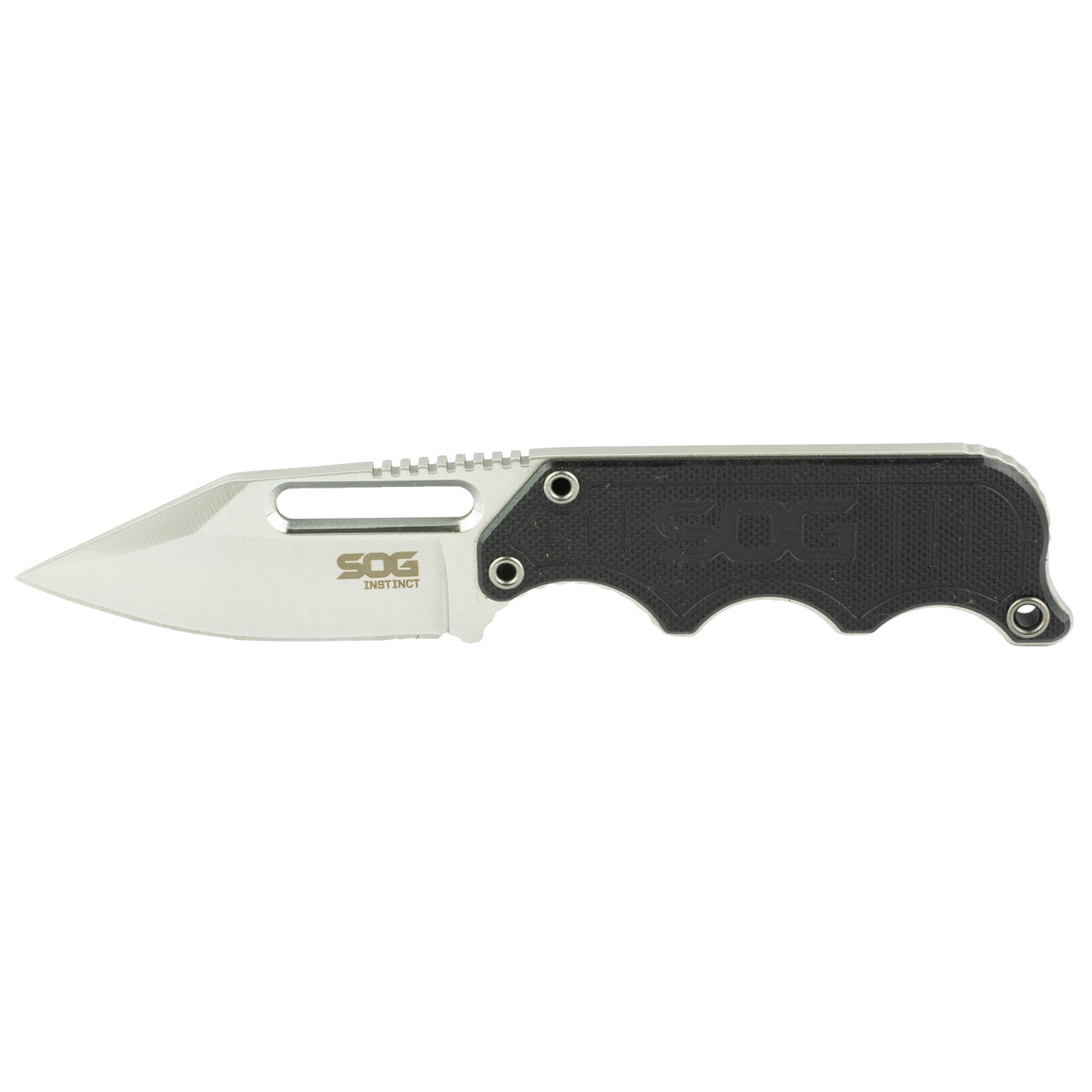 SOG Instinct 2.3" Fixed Blade Neck Knife (Color: Black)