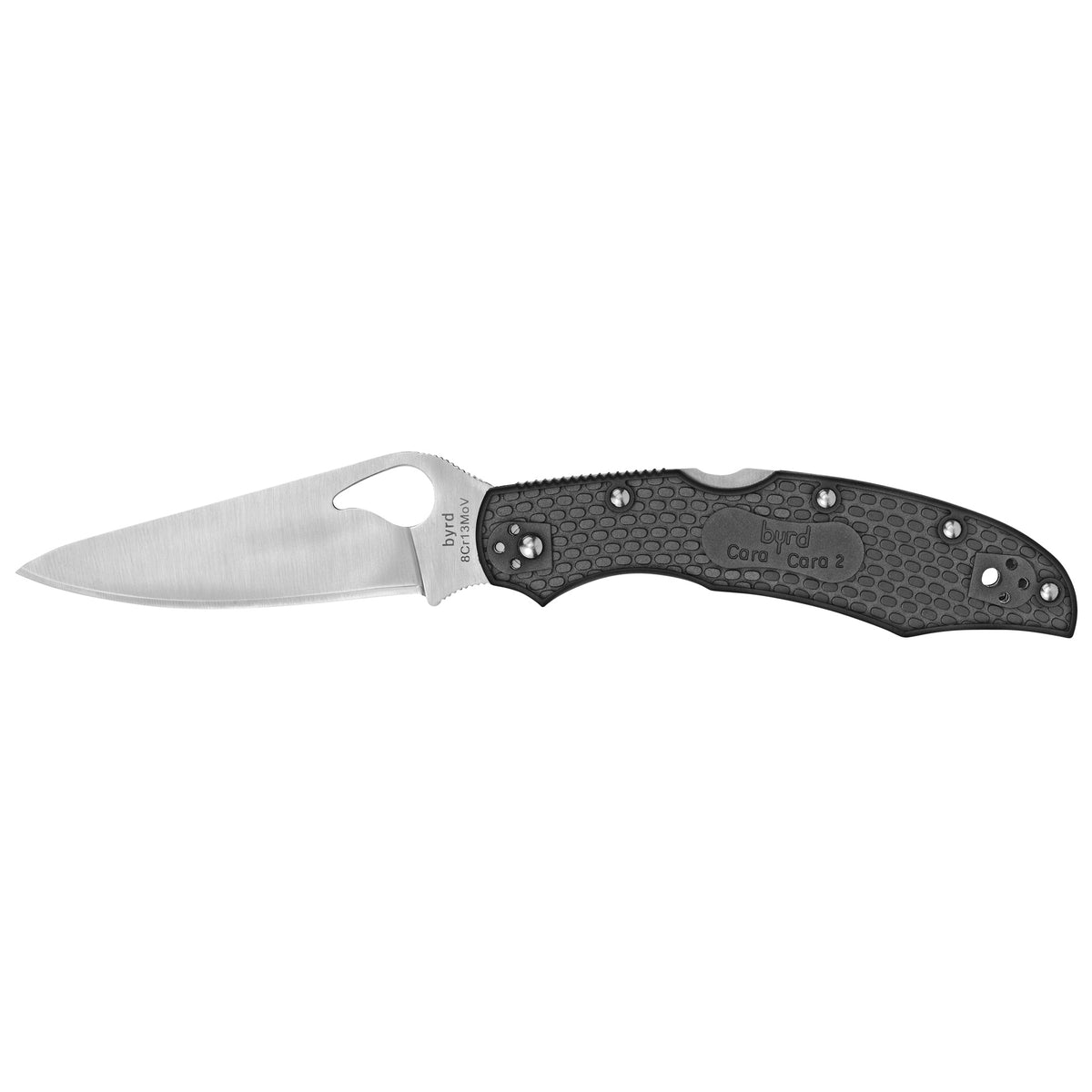 Spyderco Byrd Cara Cara 2 Lightweight 3.75" Folding Knife (Color: Black)