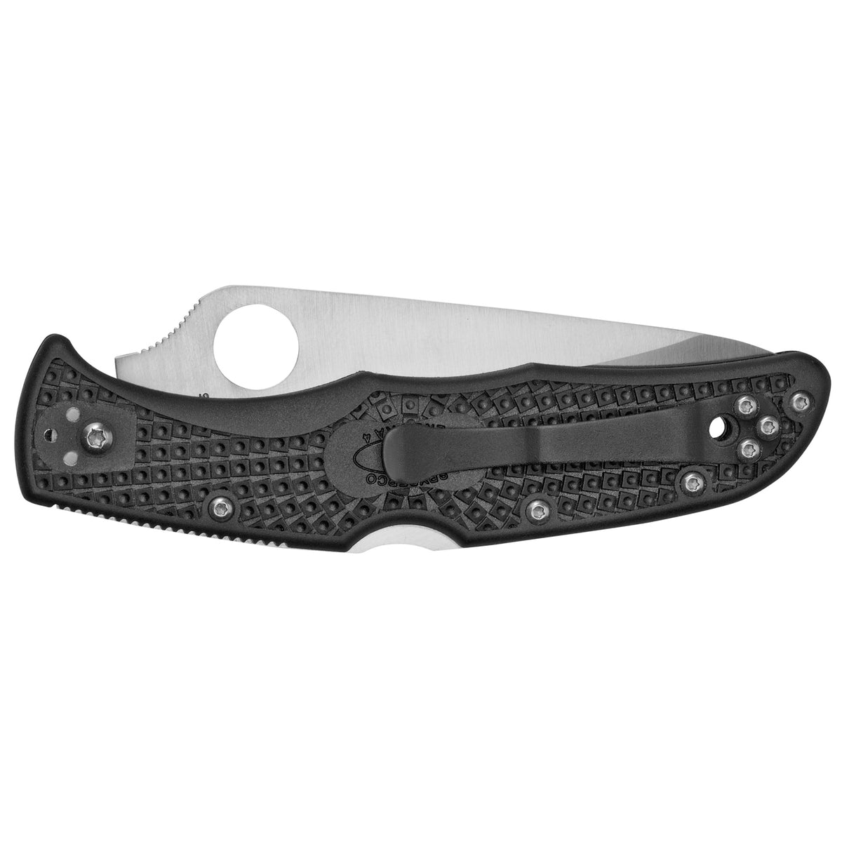 Spyderco Endura 4 Lightweight Folding Knife, Plain Edge (Color: Black)