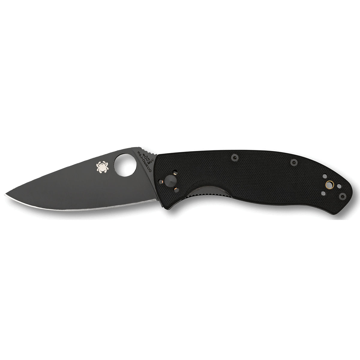 Spyderco Tenacious 3.39" Folding Knife, VG-10 Black Blade, G10 (Color: Black)
