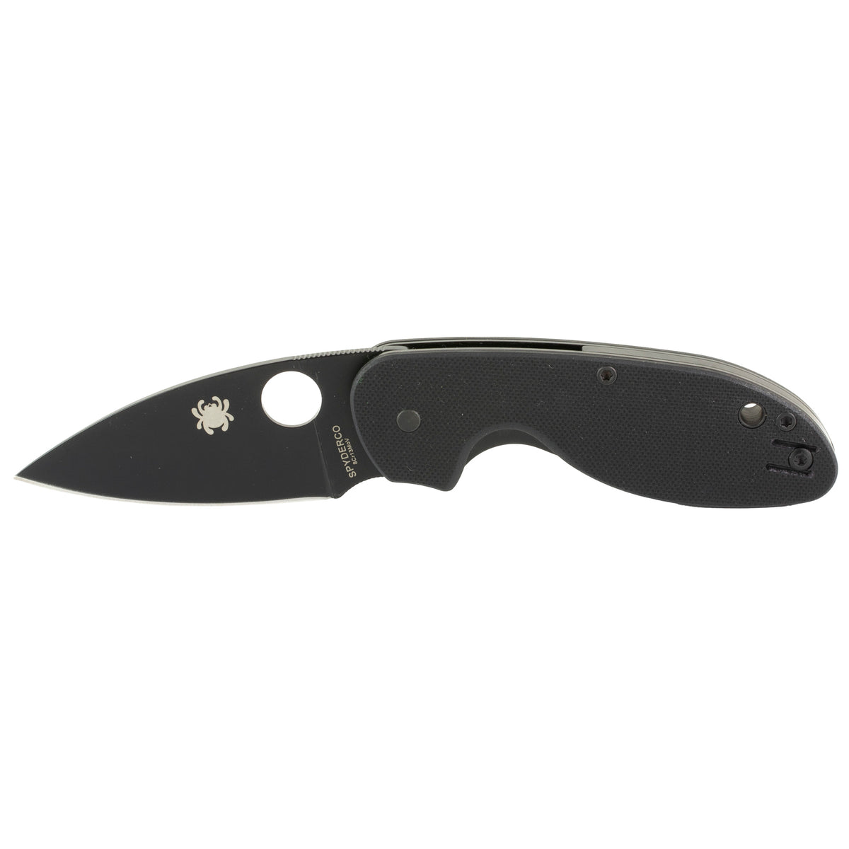 Spyderco Efficient 3" Folding Knife, Black Blade (Color: Black)