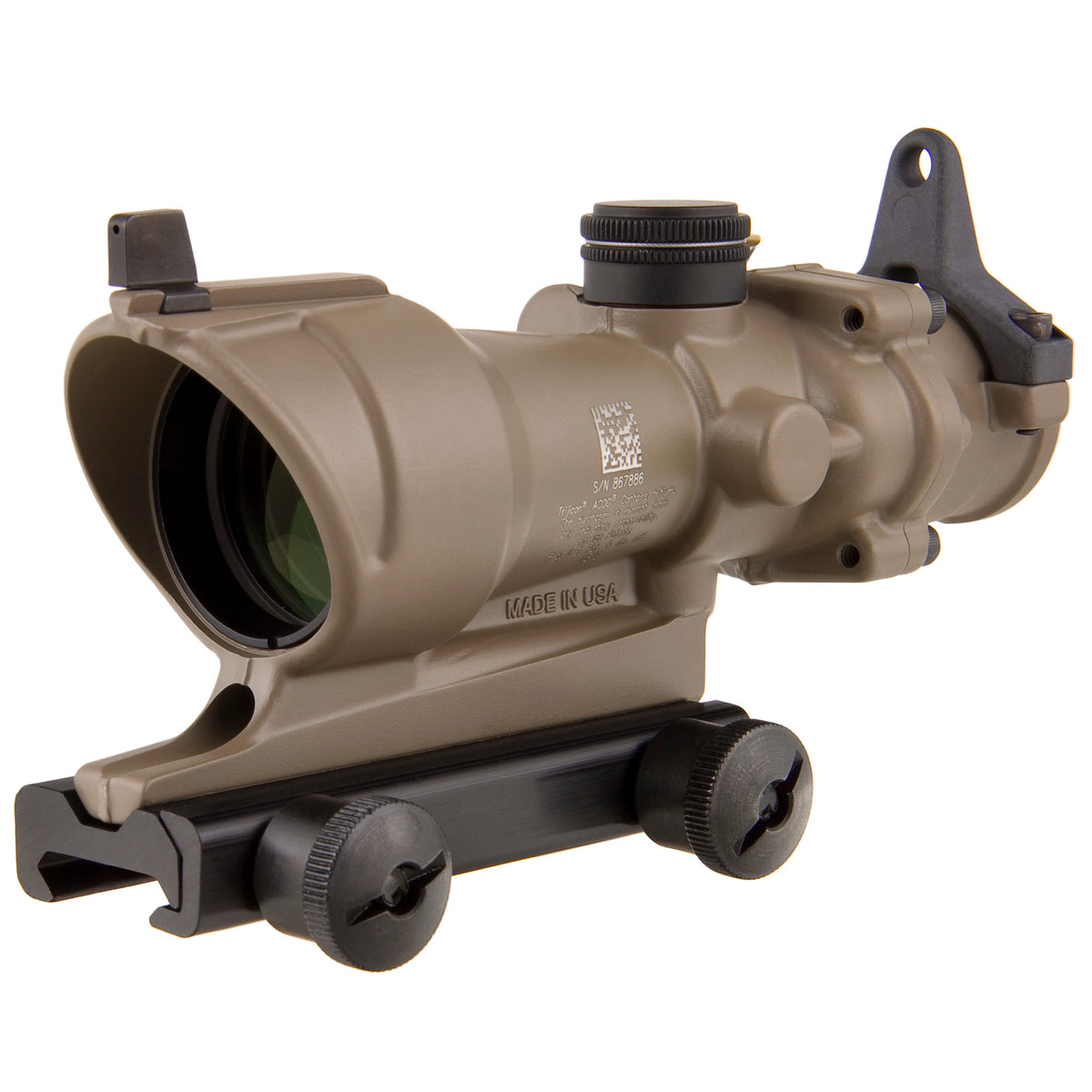 Trijicon ACOG TA01 4x32, Amber Crosshair .223, w/ BUIS & TA51 Mount (Color: Dark Earth)