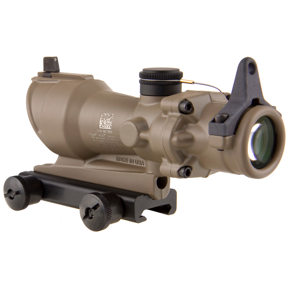 Trijicon ACOG TA01 4x32, Amber Crosshair .223, w/ BUIS & TA51 Mount (Color: Dark Earth)