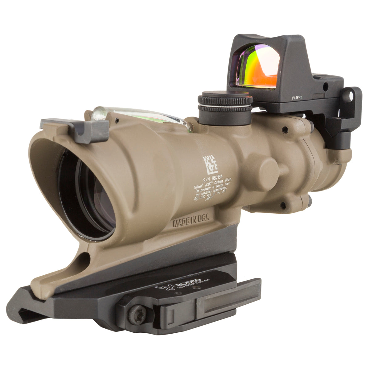 Trijicon ACOG ECOS TA31 4x32, Green Crosshair 5.56, w/ RMR Type 2 (Color: Flat Dark Earth)