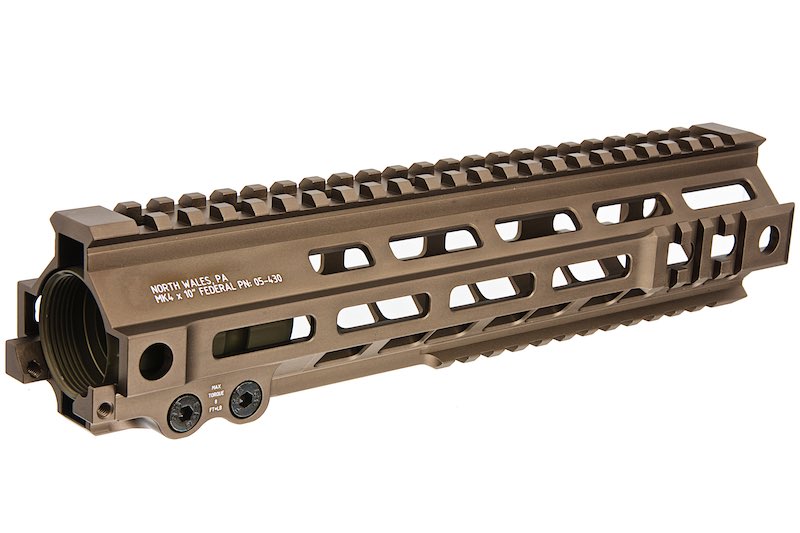 Z-Parts MK4 Rail (Aluminum, 10 inch with Barrel Nut) for Tokyo Marui M4 MWS GBBR Airsoft - DDC